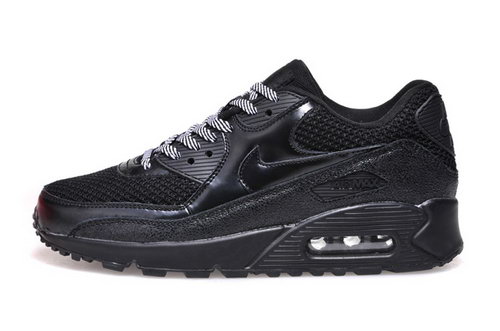 Nike Air Max 90 Womenss Shoes Hot New All Black Gray Outlet Online